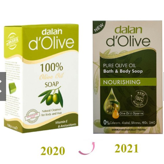 Xà Phòng Cục Tắm Gội Dưỡng Ẩm Sáng Da Từ Tinh Dầu Oliu Dalan D'olive 200g Olive Oil Soap