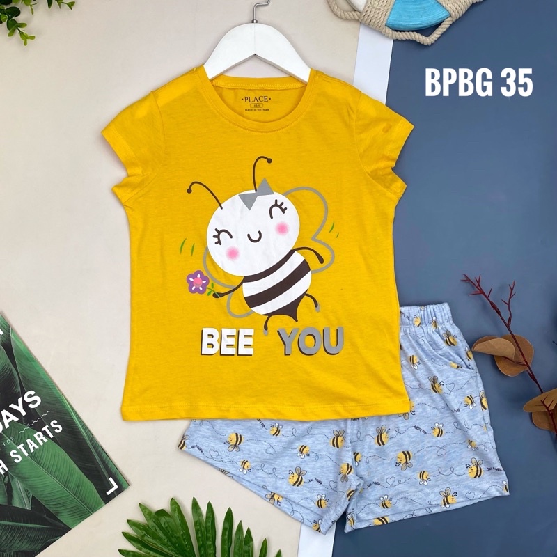 Bộ ngắn tay bé gái place hàng xuất dư size 18-58kg