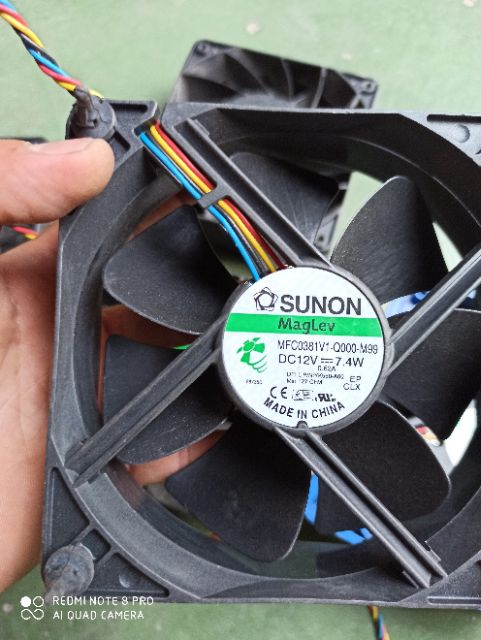 Quạt tản nhiệt sunon, fast, nmb, delta vuông 12cm dày 3.8cm