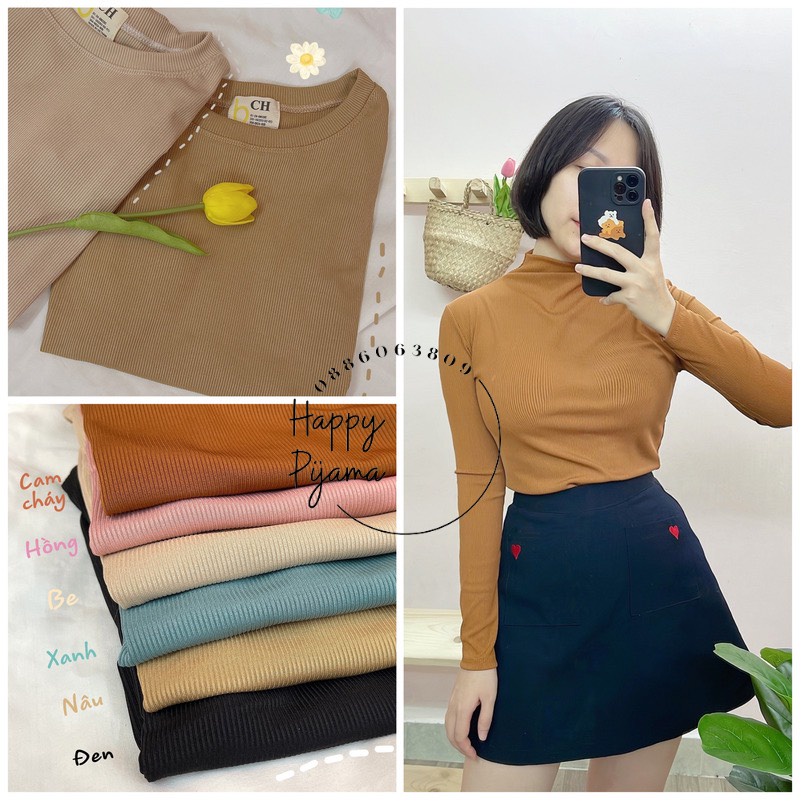 Áo len tăm nữ Hàn quốc 🎀 SIÊU XINH 🎀 Cổ tròn, cổ liền 3p, nhiều màu hot