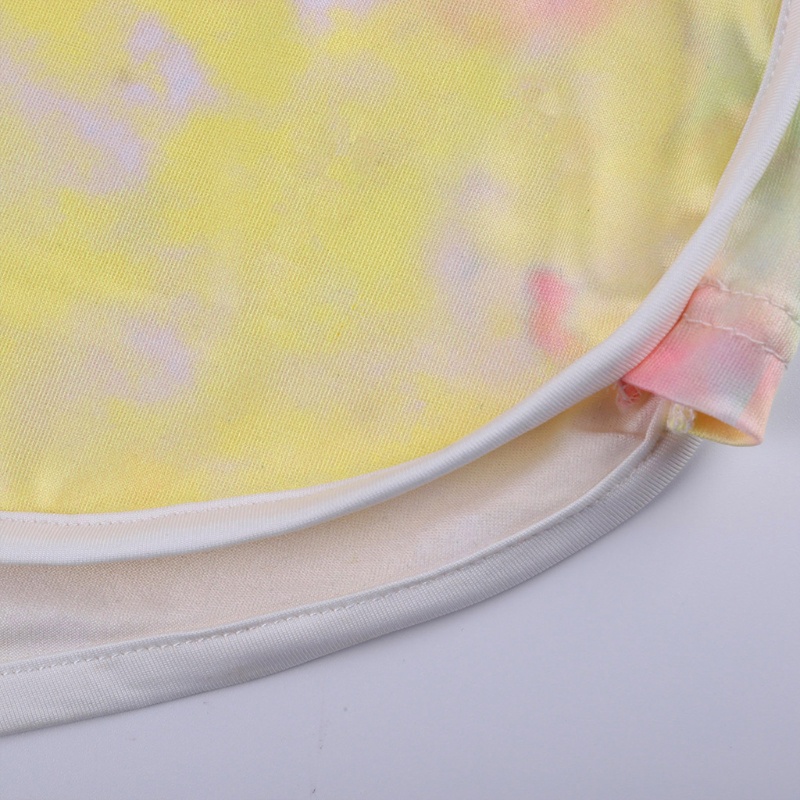 Quần Sooc Lưng Cao Dáng Ôm Họa Tiết Màu Nhuộm Thời Trang Quyến Rũ Cho Nữ