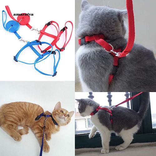 Dây dắt mèo đi dạo có thể điều chỉnh được độ dài vô cùng tiện dụng