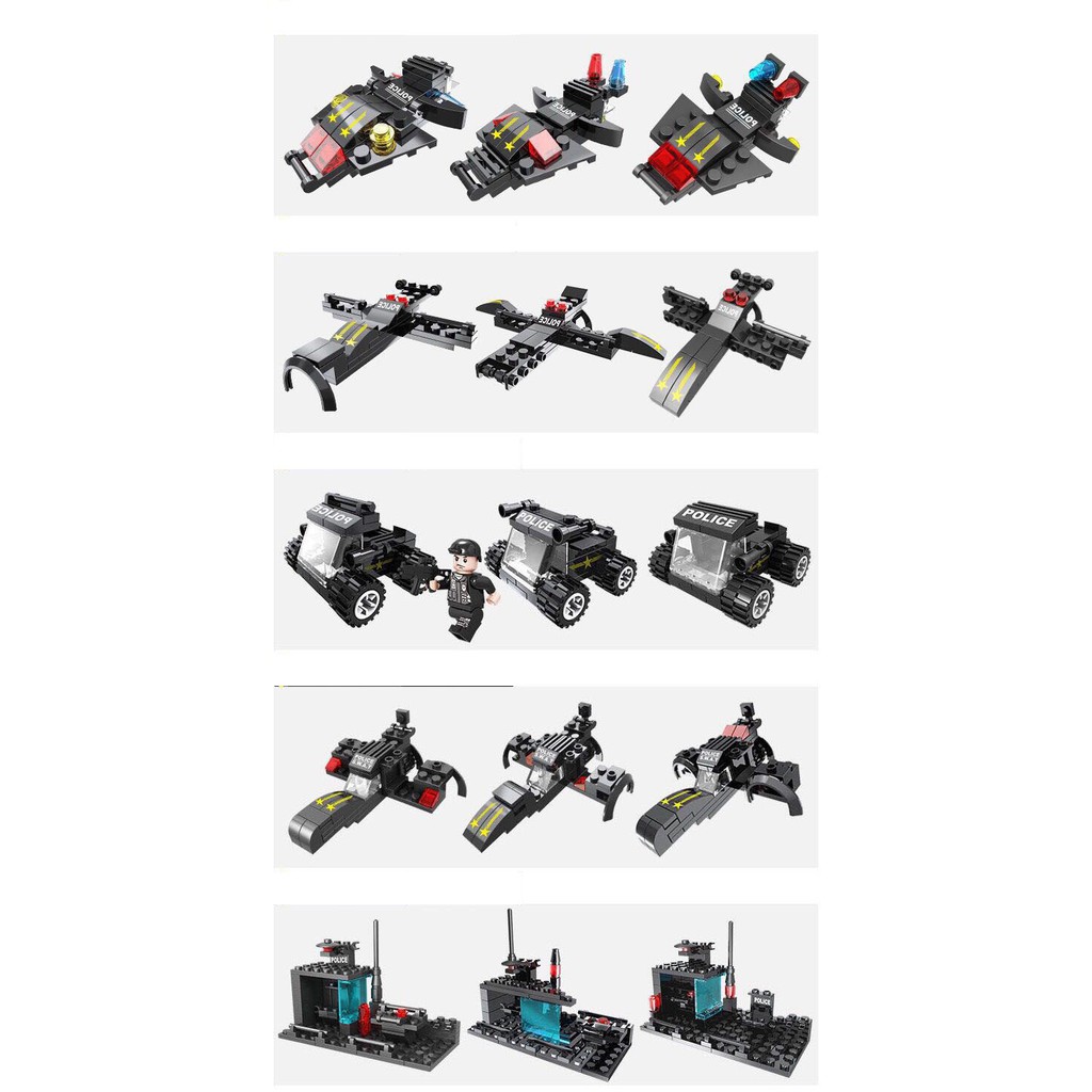 bộ lego đội cảnh sát 750+ chi tiết