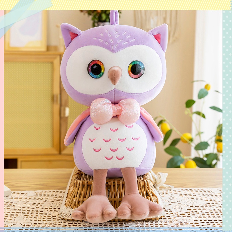Đồ chơi nhồi bông Hình Chim Cú Hoạt Hình Dễ Thương 25cm