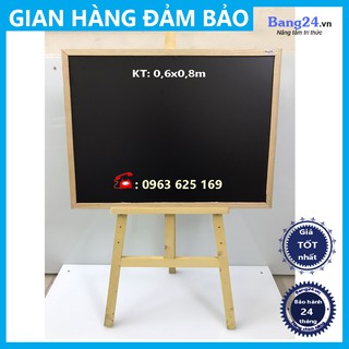 Bảng Menu Kết Hợp Chân Gỗ; KT: 0,6x0,8m (Tặng kèm 1 bút dạ quang, 1 hộp phấn màu và 1 xóa bảng)