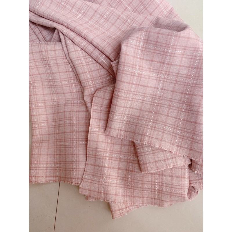 set vải 1m7 kẻ mắt sàng xám 94k