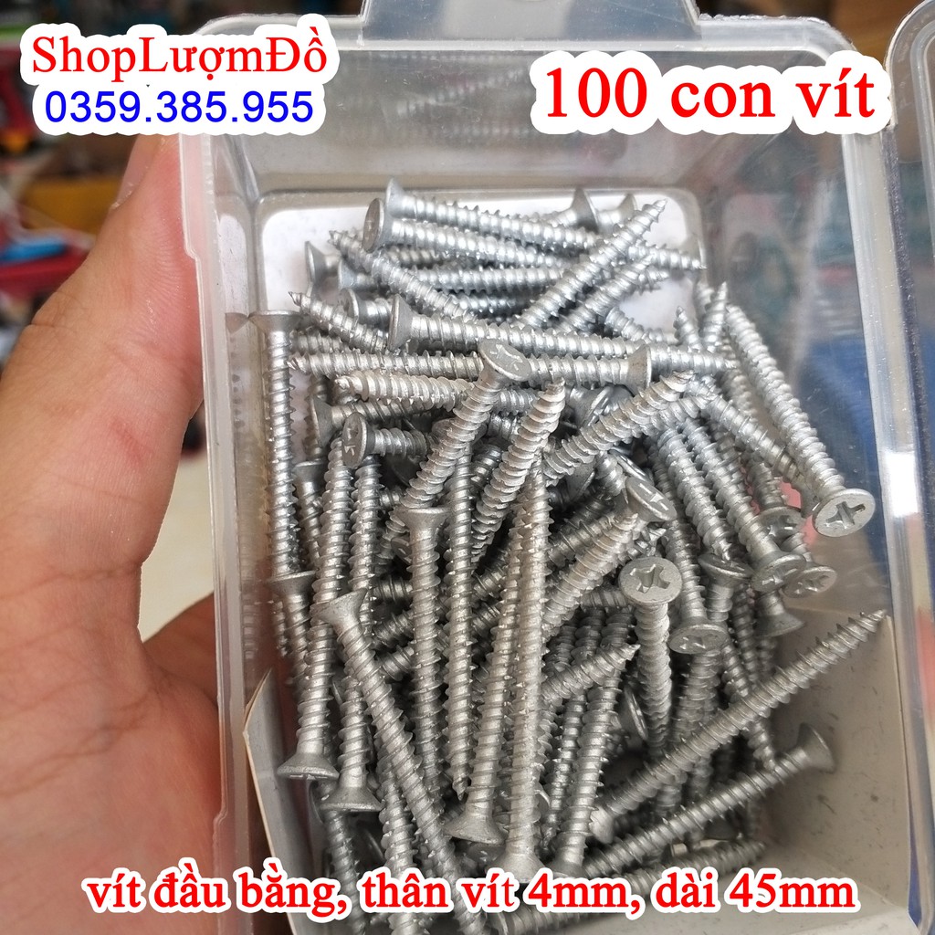 Vít bắn bê tông Unika M4 đầu bằng (Không cần dùng tắc kê nhựa)