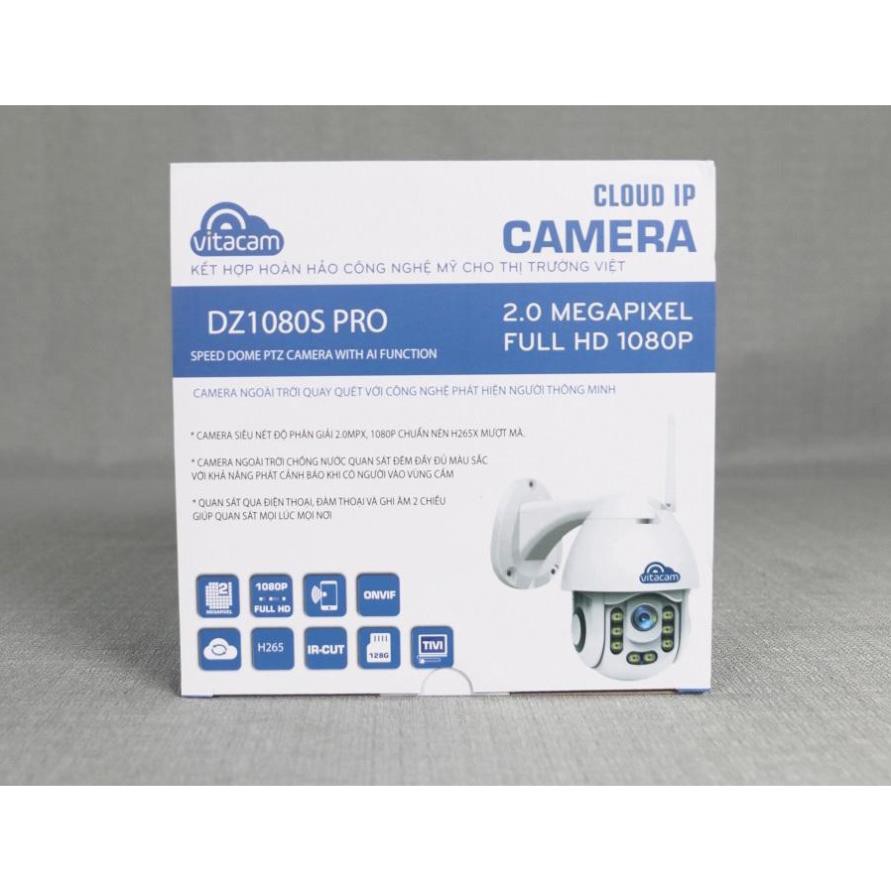 CAMERA VITACAM DZ-1080S PRO 2.0mpx FULLHD 1080P PTZ CAMERA, tích hợp nhiều công nghệ xử lý thông minh