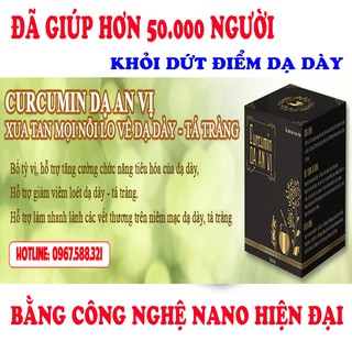 Curcumin dạ an vị - hỗ trợ điều trị dạ dày, tá tràng, trào ngược dạ dày, diệt vi khuẩn hp.