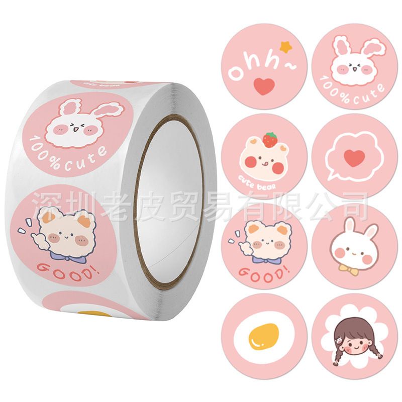 Tem Nhãn Dán Sticker, Miếng Dán Decal Thank You 500 cái/1 cuộn vô cùng xinh xắn tiện dụng