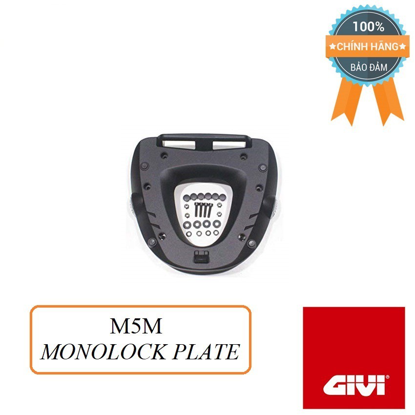 [THÔNG DỤNG] Đế đệm Givi M5M Monolock Plate Hàng chính hãng giúp bạn để gắn thùng đựng đồ một cách tiện lợi và an toàn