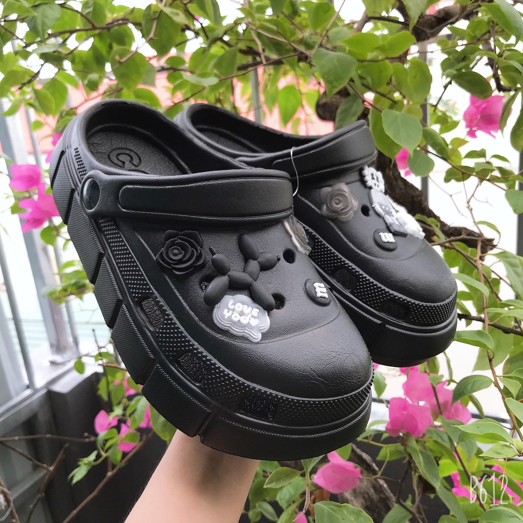 Dép bánh mì nam nữ Cross tặng kèm Sticker dễ thương bản cao cấp chất liệu Eva chống thấm nước