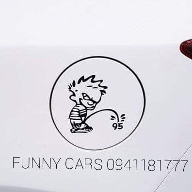 Tem dán nắp bình xăng ô tô 95