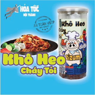Món ngon Khô heo cháy tỏi 300g ZiZum, đồ ăn vặt Hà Nội, hũ pet siêu đẹp, đặc sản không béo, mới nhất và lạ mệng