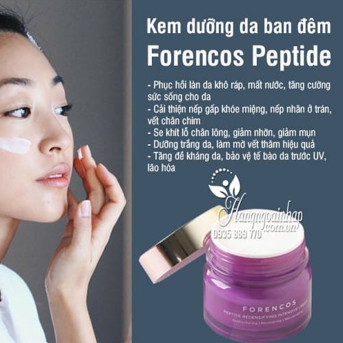Kem dưỡng da ban đêm Forencos Peptide (màu tím)