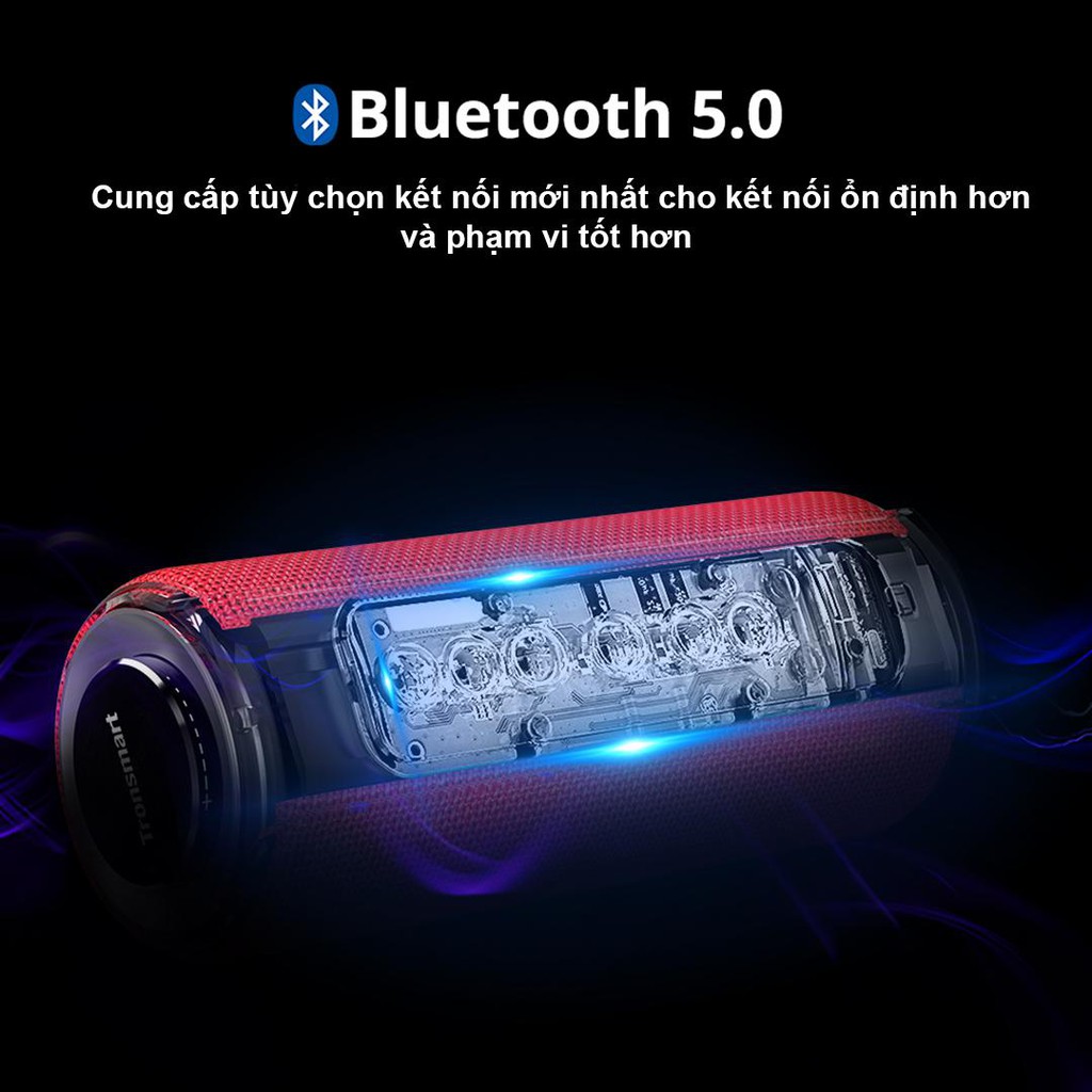 Tronsmart Element T6 Plus/T6 Plus Upgraded Loa không dây bluetooth 5.0 ngoài trời, âm thanh vòm 360 độ, Bass sâu