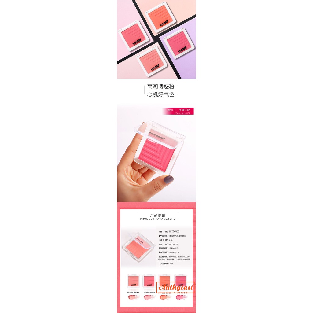 Phấn Má Hồng WODWOD Peach Blusher tặng kèm chổi siêu mịn | BigBuy360 - bigbuy360.vn
