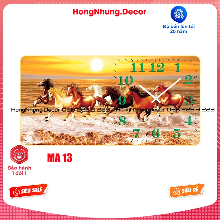 Tranh đồng hồ treo tường tráng gương 3d cao cấp, đồng hồ kim trôi trang trí nhà cửa, mẫu mã đáo thành công, hưu tài lộc