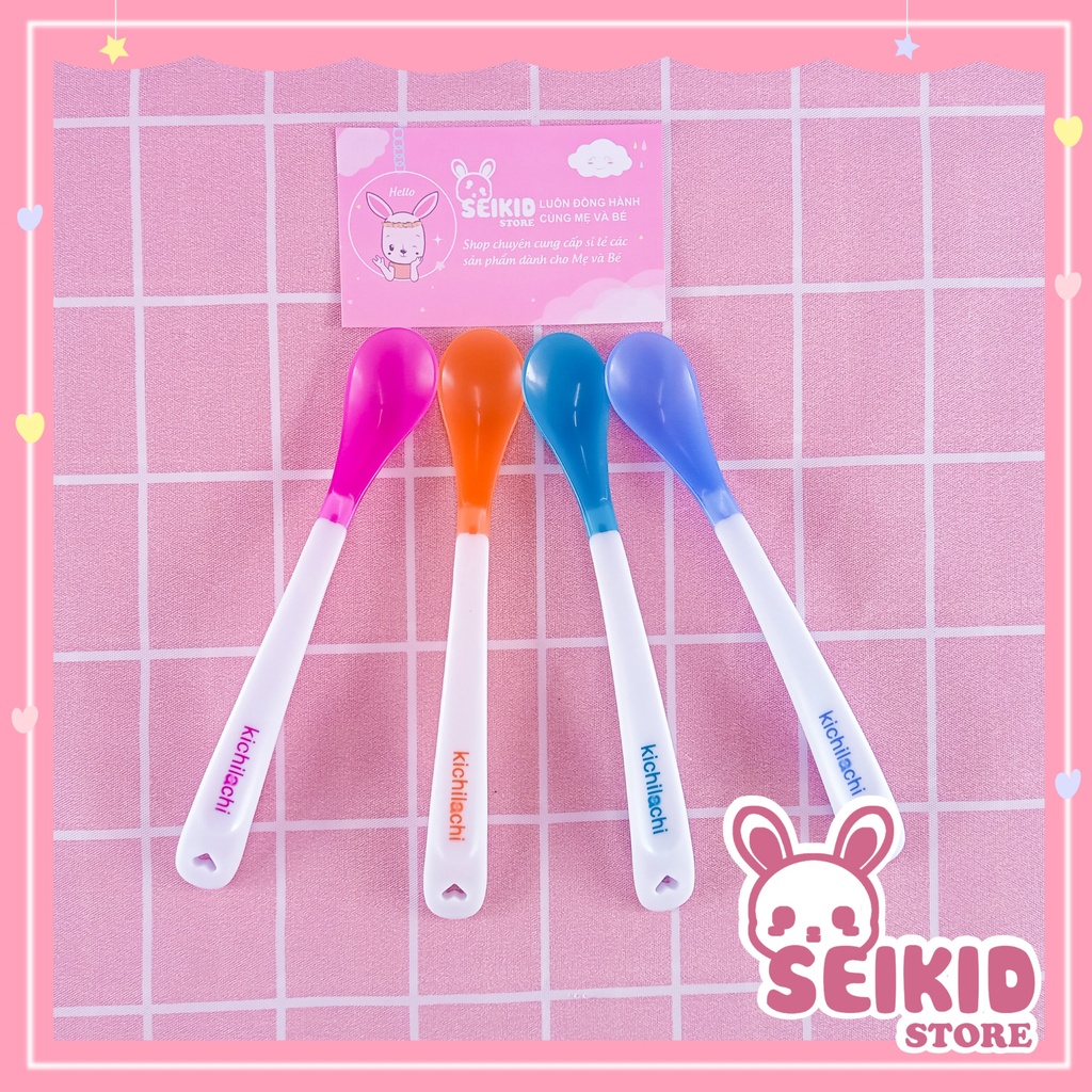 Thìa Ăn Dặm Silicon Báo Nóng Munchkin và Kichi Seikid Store