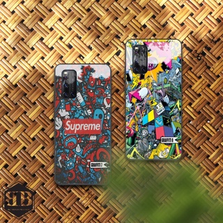 Ốp lưng kính cường lực Vivo V19 hình graffiti