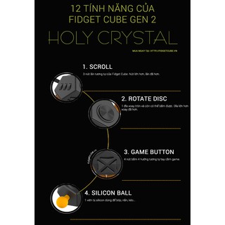 Fidget Cube V2 Thế Hệ 12 Mặt Holy Crystal