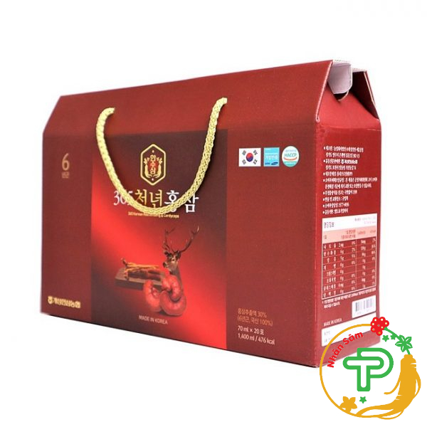 Nước Hồng Sâm Linh Chi Nhung Hươu 365 - Hàn Quốc , Hộp 20 Gói x 70ml/ Gói - Chính hãng