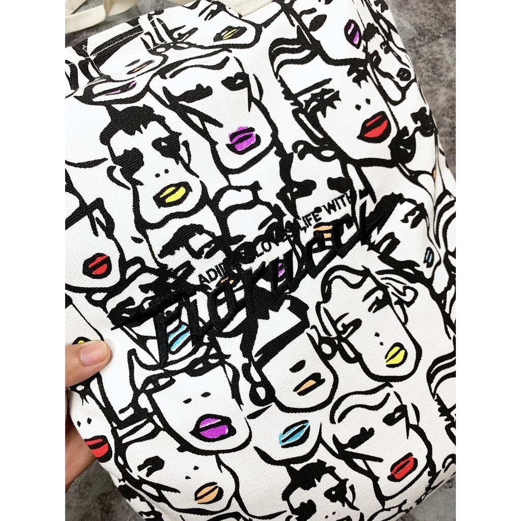 (HÀNG XUẤT XỊN) Túi họa tiết FIORUCCI X DAS SHOPPER kích thước16 cm x 40 cm 38 cm