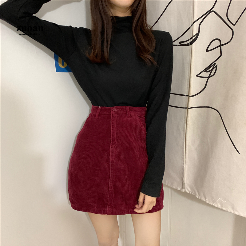 Áo thun SUXI cổ lọ màu trơn thời trang thu đông cho nữ