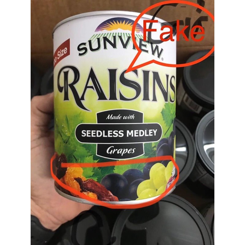 Nho Khô Mỹ Red seedless Sunview Raisins 425g ( NHO ĐỎ)