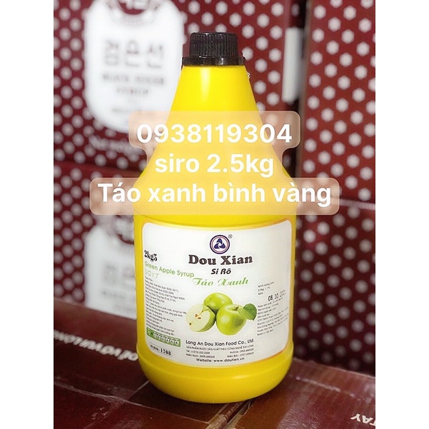 siro táo xanh 2.5kg bình vàng dow xian