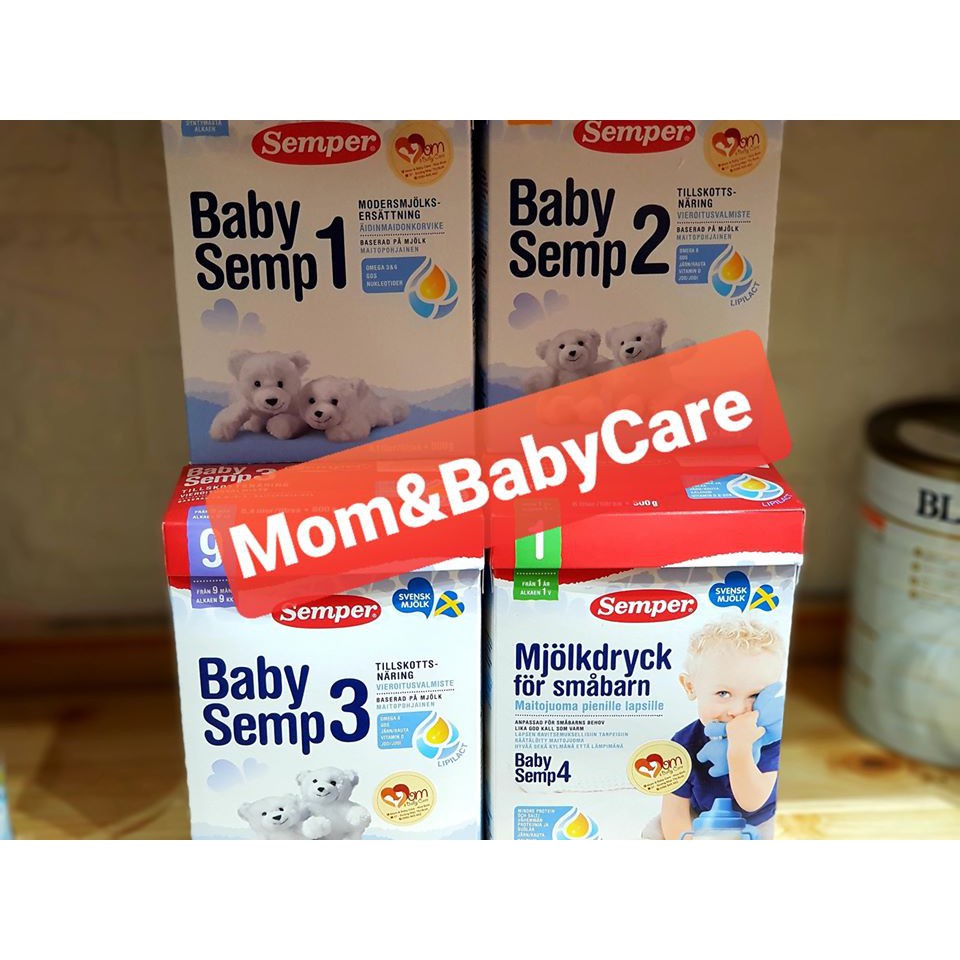 Sữa Bột Semper Thuỵ Điển 800g từ số 1-4