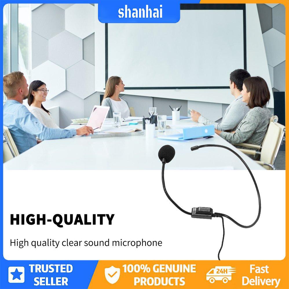 Tai nghe có dây giọng hát đầu tiên Micrô microfono cho loa khuếch đại giọng nói | BigBuy360 - bigbuy360.vn