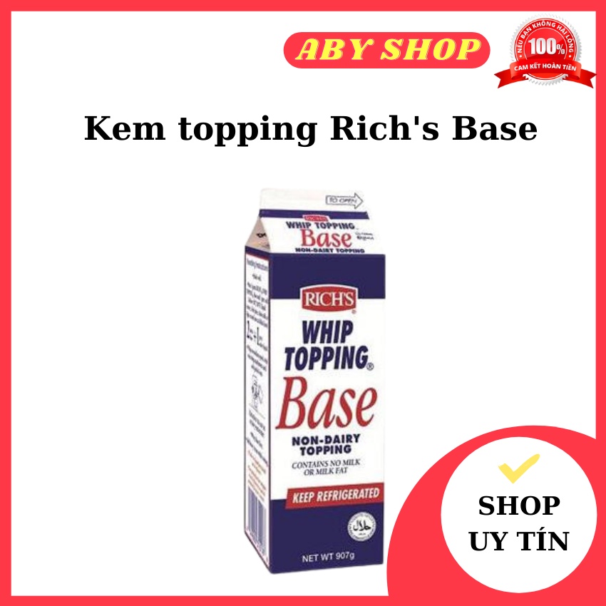 Kem trang trí Topping Rich Base ⚡ LOẠI TỐT ⚡ kem trang trí bánh sinh nhật bánh gato