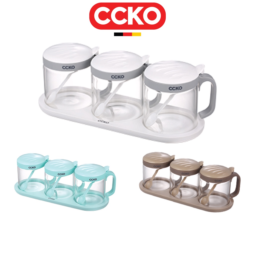 Hũ gia vị thủy tinh borosilicat nắp vỏ sò cao cấp CCKO - CK9981