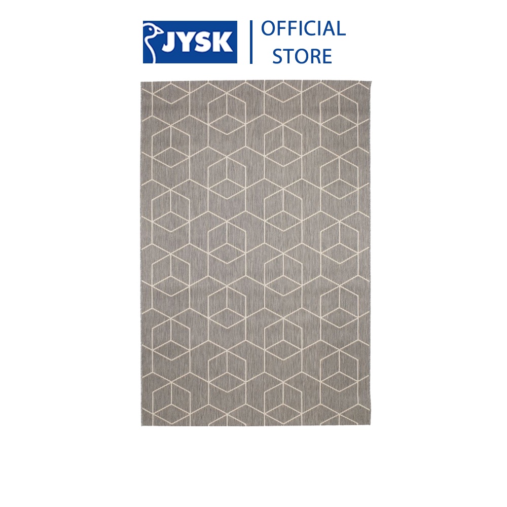 Thảm phòng khách | JYSK Balsatre | nhưa PP xám/ trắng 2 kích thước