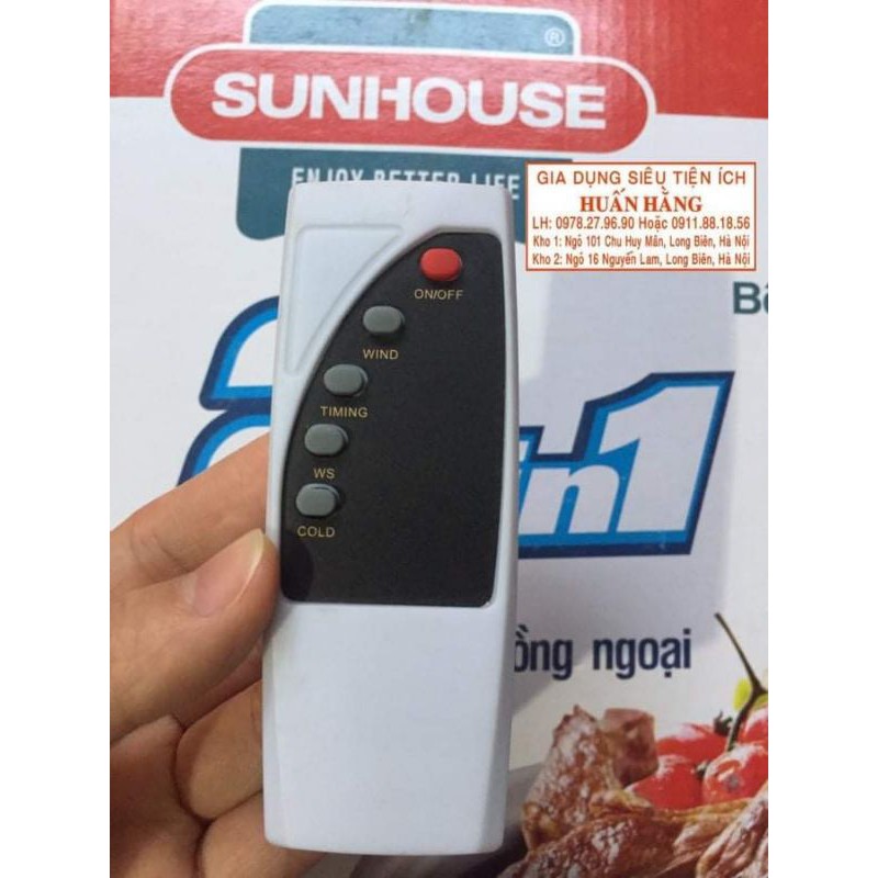 (MẪU MỚI-CHÍNH HÃNG) REMOTE, ĐIỀU KHIỂN TỪ XA QUẠT ĐIỀU HOÀ SUNHOUSE SHD7746