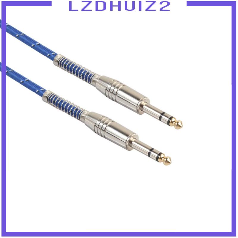 Dây Cáp Nylon Bện Nối Đàn Guitar Bass 1m 6.35mm 1 / 4 TRS