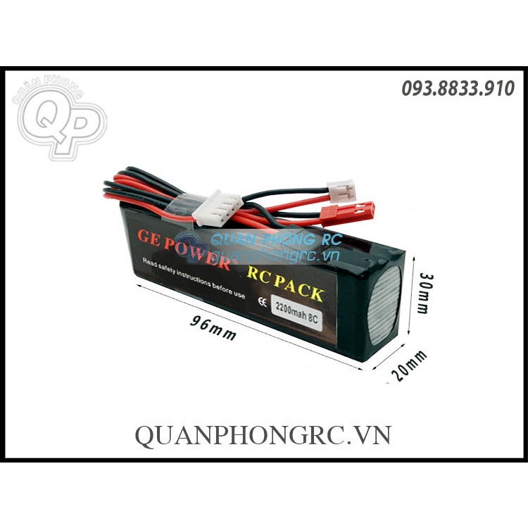 Pin tay điều khiển 11.1V - 2200mah - 5C