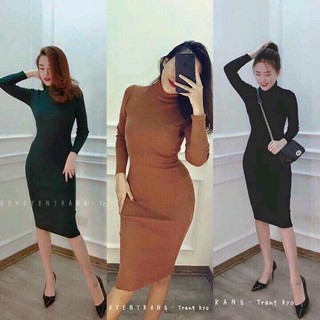 Váy Len Cổ Lọ cực hot kèm ảnh thật