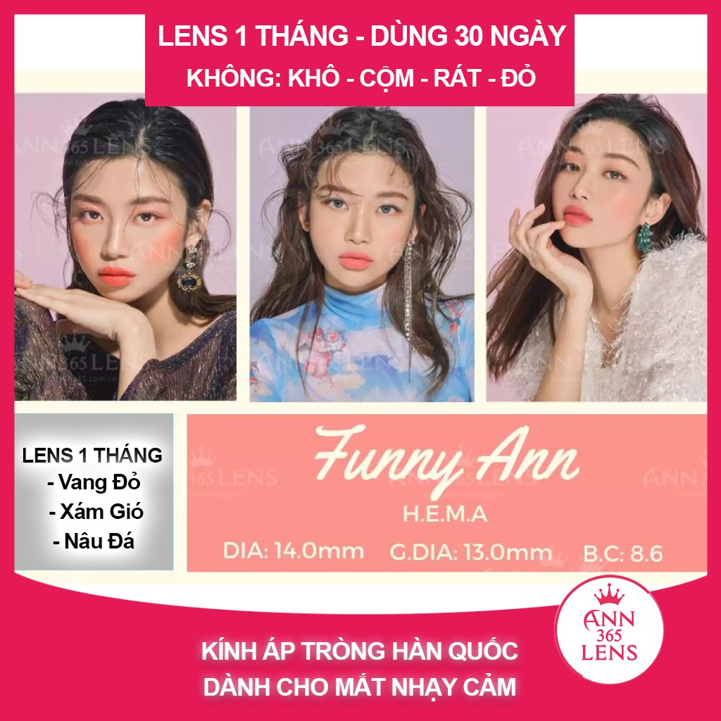 [TẶNG KHAY ] Lens đeo mắt 1 tháng , kính áp tròng cận thị, cận loạn HQ dành cho mắt nhạy cảm màu xám, nâu, vang đỏ