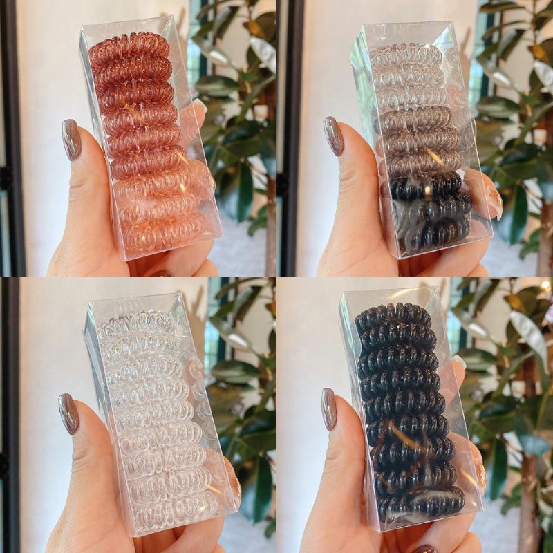COMBO DÂY BUỘC TÓC LÒ XO 4CM NHIỀU MÀU