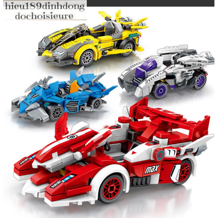 Lắp ráp xếp hình 607001 607004 : xe oto