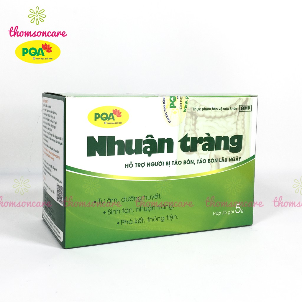 Nhuận tràng PQA - hỗ trợ giảm táo bón, trĩ dùng được cho người tiểu đường, chất xơ - Hộp 25 gói hòa tan