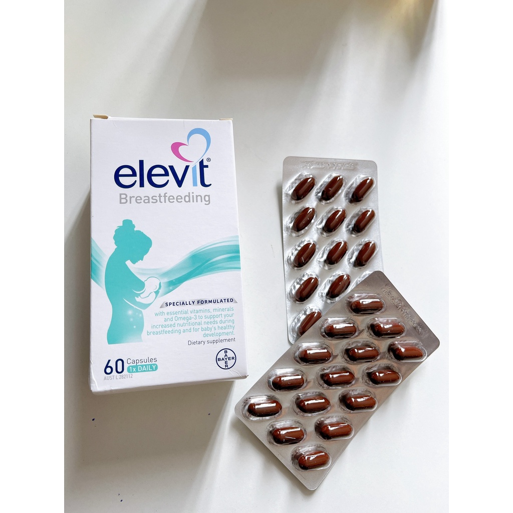 Elevit Breastfeeding  - Vitamin Tổng hợp cho mẹ Bầu Sau sinh 60 Viên  - Xuất xứ Úc Date: 06/2024