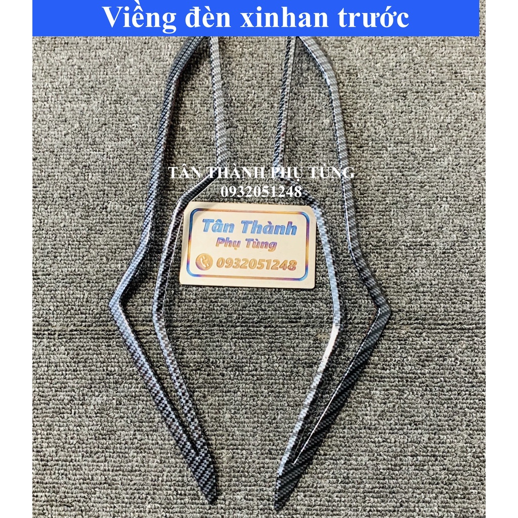 Ốp Phụ kiện Air Blade 2020-2021 Carbon :Mỏ dè, Mão Viềng đồng hồ, xin nhan, Nắp xăng