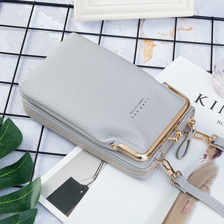 Túi đựng điện thoại có dây đeo chéo tiện lợi dễ thương phong cách Vintage FY02