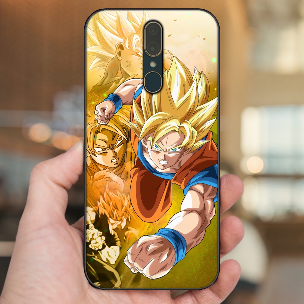 Ốp lưng Oppo F11 viền đen in hình Goku Dragon Ball