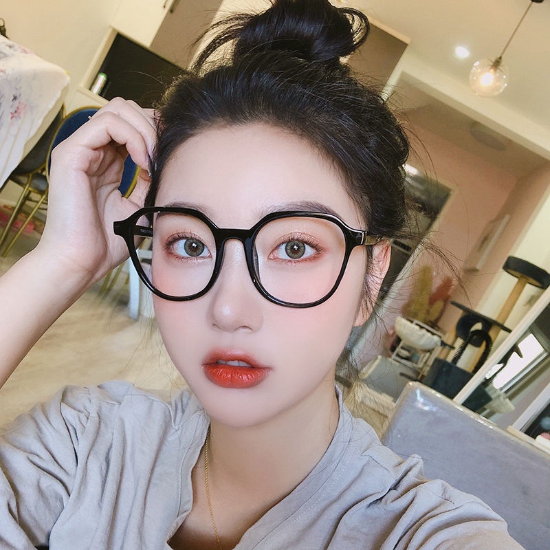 Kính Mắt Gọng Đen Chống Tia Sáng Xanh/ Ánh Sáng Xanh Thời Trang Hàn Quốc Cho Nữ