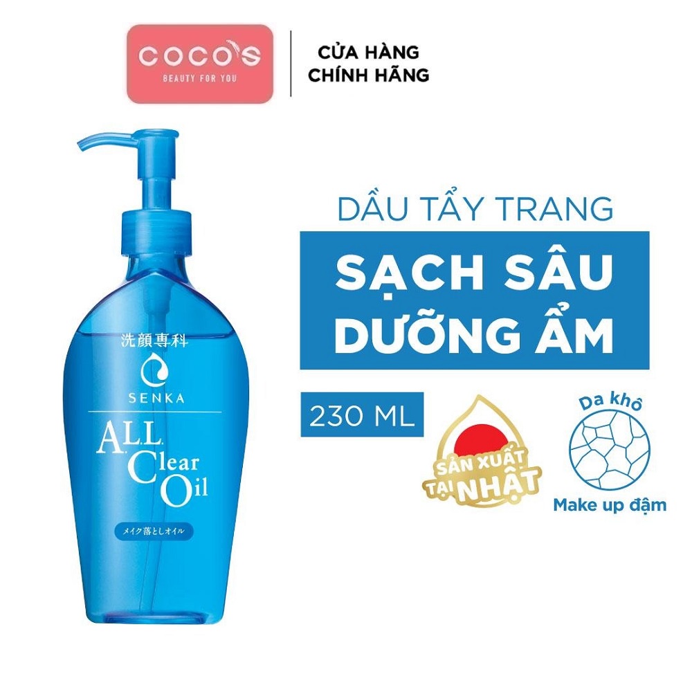 Nước Tẩy Trang Sạch Sâu Giảm Bóng Nhờn Làm Sáng Mịn Da SENKA 230ml