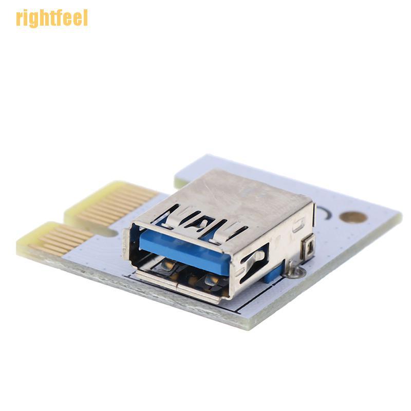 rightfeel USB 3.0 PCI-E 1X to 16X Extension Cable Mining PCI-E Extended Line Card Adapter